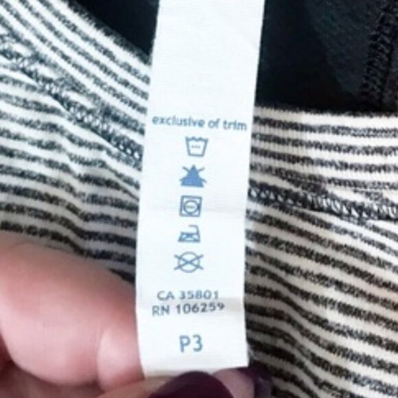 LULULEMON Star Runner Short Sleeves Red & White Bordeaux Tonka Stripes Sz 10 - Picture 6 of 6